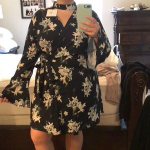 Floral wrap dress